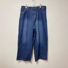 スウィートフルール【4L】デニムワイドパンツ 大きいサイズ ゆるだぼ カジュアル