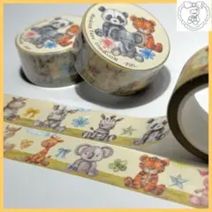 PiPiマスキングテープ　ぬいぐるみアニマル 20mm×10m