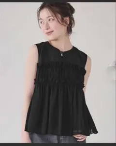 ティティベイト　シフォンフリルドッキングトップス　Ｌ