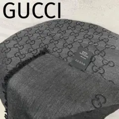 GUCCI グッチ マフラー ストール シマ GG ウール 羊毛 シルク 絹