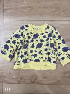 ブランシェス　トレーナー　黄色　花柄　紫 長袖　90センチ