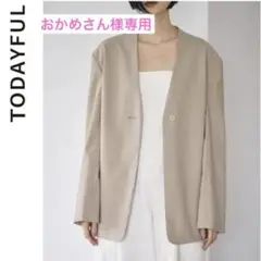 【美品】TODAYFUL トゥデイフル 定価2.6万 ドビーリネンジャケット36