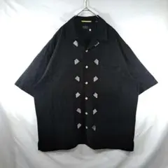 【美品】Nat Nast　刺繍　開襟　SILKシャツ　シルク100%