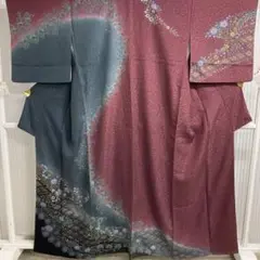 厳選◆美品◆辻が花模様◆訪問着◆袷◆広襟◆裄長◆金彩◆裄67丈155