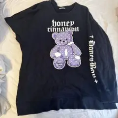ハニーシナモン Honey Cinnamon スウェット くま ブラック