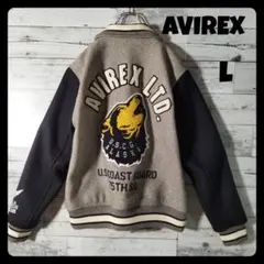 ★希少 美品★ AVIREX アヴィレックス スタジャン ウルフ 狼
