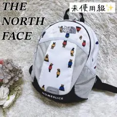 未使用級✨THE NORTH FACE キッズリュック　ホワイト　ベア柄　総柄