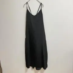 【美品】HARE ハレ 黒 ブラック キャミワンピース 光沢 フリーサイズ