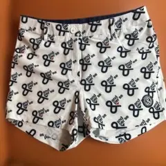 夏用　and per se ロゴプリントショートパンツ