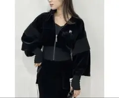 FILA×dazzlin 別珍ポケットフレアスカート、フラットカラー別珍トップス