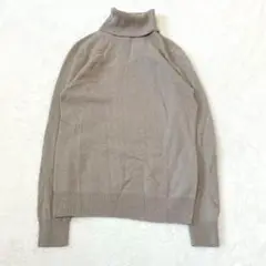 【S】UNIQLO♦︎カシミヤニット 長袖 タートルネック ベージュ 634
