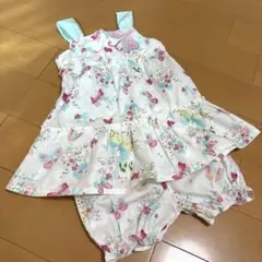 YOUNG HEARTS ワンピース　パンツ　セットアップ　24M 90 刺繍