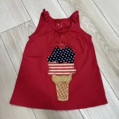 タンクトップ　キッズ　GAP ギャップ　赤　レッド　アメリカン　4歳　110