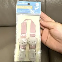 【新品】familiar ハンカチクリップ ピンク スタイ マルチクリップ