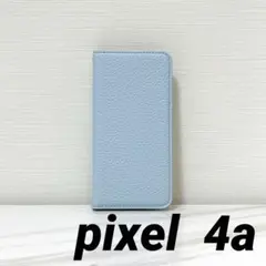 pixel4a スマホケース 手帳型 新品未使用 ライトブルー 水色 シンプル