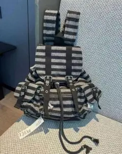 TENSE DANCE テンスダンス ボーダー リュック TENSE DANCE] Wool stripe backpack_brown 正規品 韓国ブランド