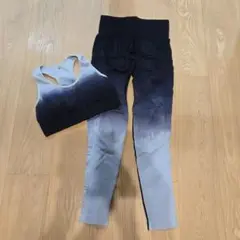 グラデーションスポーツブラ＆レギンスセット Mサイズ