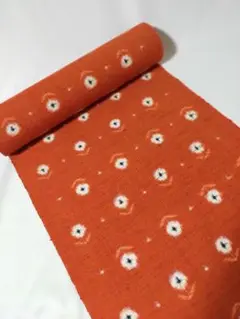 オレンジ 花柄 ドット柄 反物 ハンドメイド リメイク材料 長期保管品 手芸