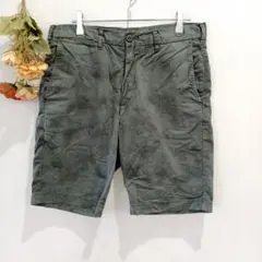 ★UNIQLO★ユニクロ ハーフパンツ【M】綿100% ショート メンズ カーキ