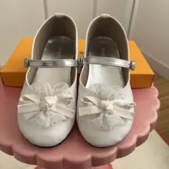 キッズホワイトフォーマルシューズ
