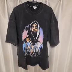 2PAC ヴィンテージ　スミクロ　ダークグレー グラフィックTシャツ