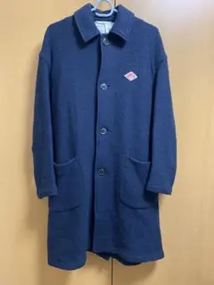 DANTON ダントン ウールステンカラーコート ネイビー