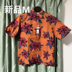 新品GU FILIP PAGOWSKIリラックスフィットシャツ オレンジMサイズ
