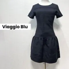 Viaggio Blu 半袖 カットソー ミニワンピース ブラック