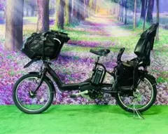 ❻ 4517子供乗せ電動自転車ブリヂストン3人乗り新品20インチ良好バッテリー