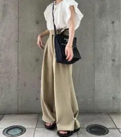 hinari ヘムフック2 WAY ワイドパンツ　フリーサイズ