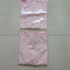 キッズ　エプロン　保育園　幼稚園　ピンク　2枚セット