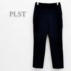 PLST プラステ　テーパードパンツ　カジュアル　秋冬　ウエストゴム　黒　M
