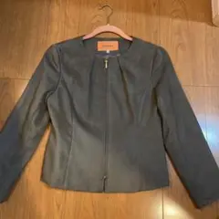 フェイクスエード・ノーカラージャケット