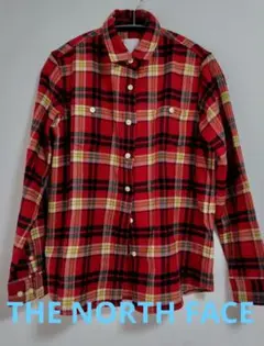 THE NORTH FACE 赤チェック柄長袖シャツ