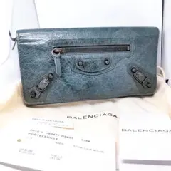 【正規品】BALENCIAGA バレンシアガ ザ・マネー 長財布 レザー グレー