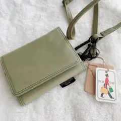 Porter ポーターケース ミニ財布 カーキ コンパクトカードケース 三つ折り