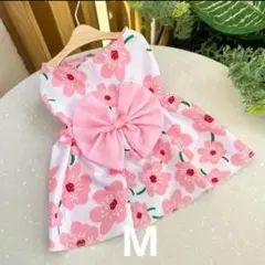 桜の花柄ペットドレス 小型犬用可愛い