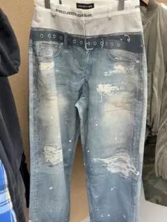 project/gr TROMPE-L'ŒIL DENIM PANTS