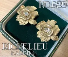 RICHELIEU ヴィンテージ フラワー ゴールド イヤリング