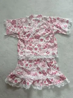 甚平 90cm 女の子　花柄 ピンク　ベビー　キッズ