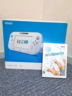 Wii U 8G本体+コントローラー3個+WiiSports