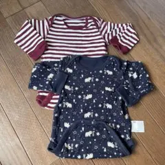 ユニクロ 長袖 肌着 ロンパース 80 セット