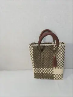 WOVENヴーヴン 新品　チェック柄かごバッグ レア