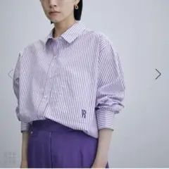 バイオレットルーム×アダムエロぺ別注ストライプシャツ violette room