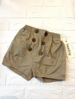 【新品】　hooday ショートパンツ　90 ベージュ　綿100%