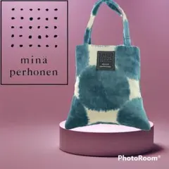 美品 ミナペルホネン mina perhonen ハンドバック コットン100%