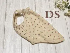 犬服 小花柄ベージュ　ワッフルキャミタンク　DS ハンドメイド