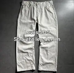 Levi's 505デニム ストレート ワイド ホワイト W31L32
