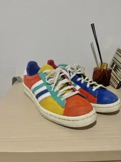 adidas マルチカラースエードスニーカー　キャンパス　80s