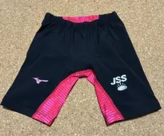 値下中 ミズノ ジュニア競泳水着 ブラック×レッド 140
